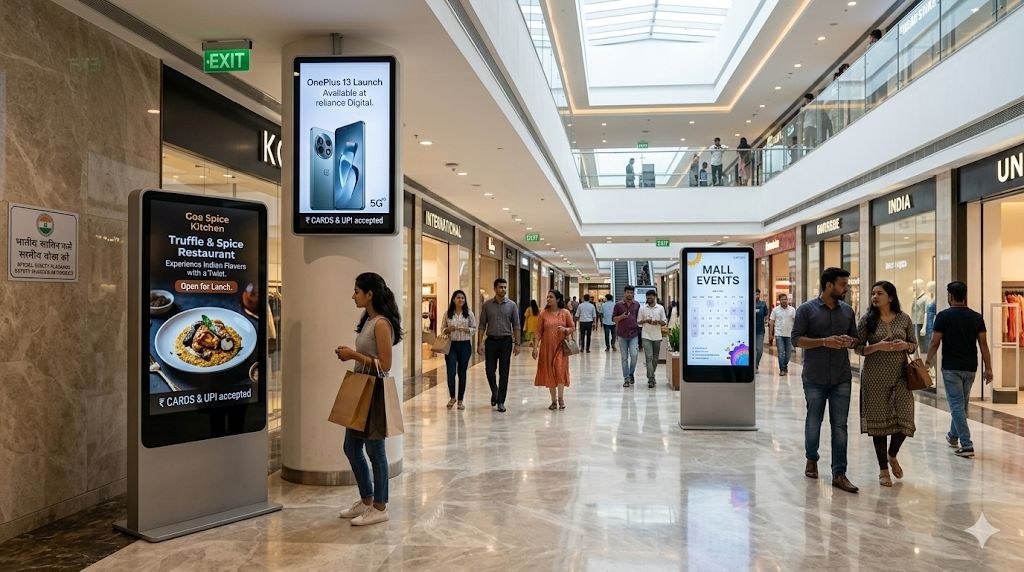 Indoor mall digital signage India