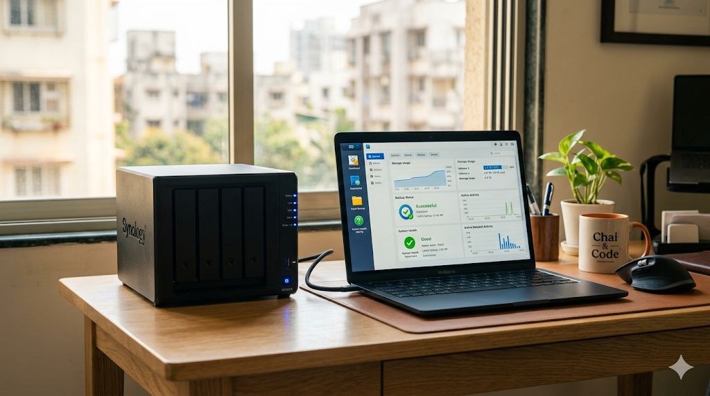Synology NAS storage DSM dashboard backup India office
